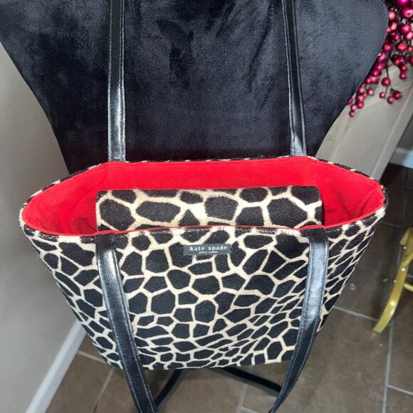 Vintage Kate Spade Giraffe Print Purse - Picture 1 of 5